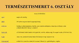 Természetismeret foglamak 6. osztály