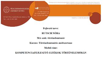 Kompetenciafejlesztő játékok történelem órán